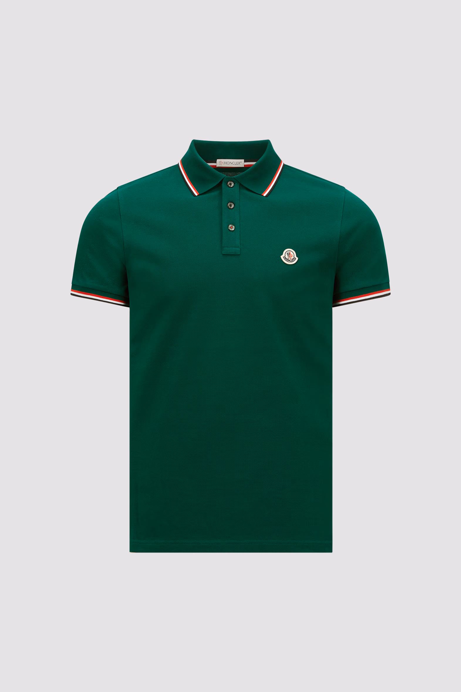 Polo en piqué de coton Hommes Vert Feuille Moncler 2